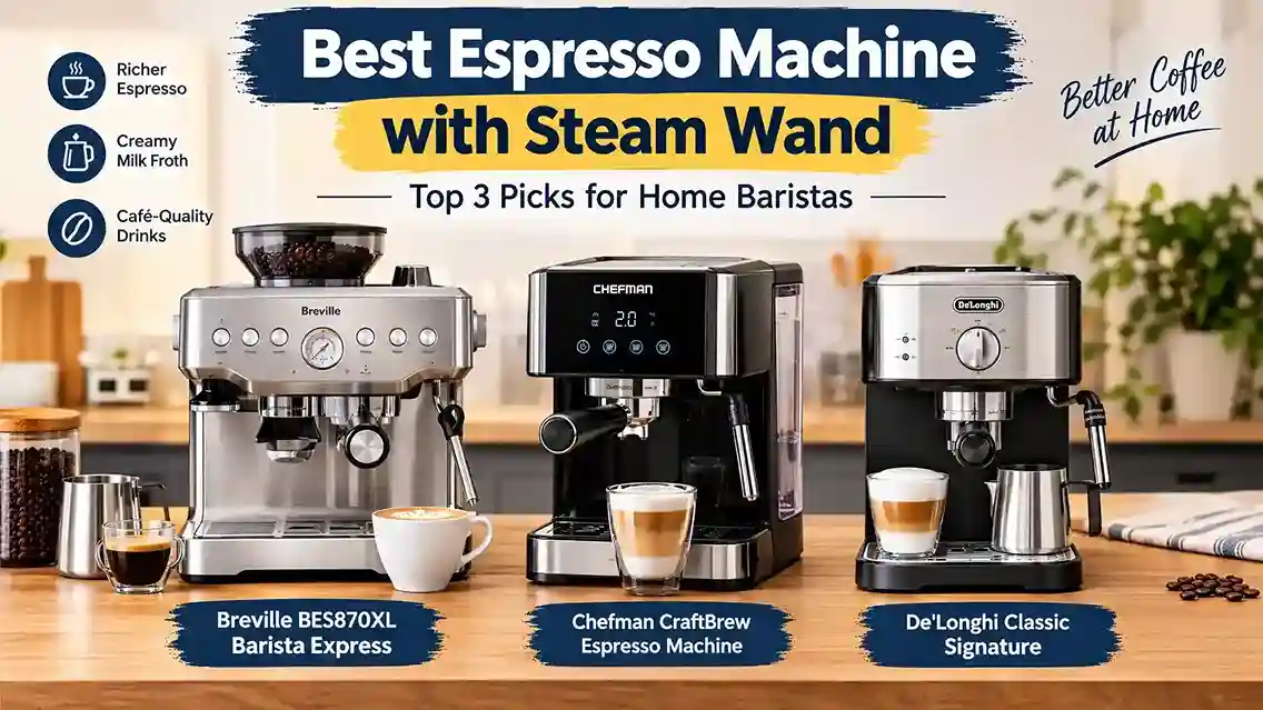 Espresso Machine with Steam Wand